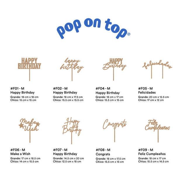 Cake Toppers - Mix / MDF