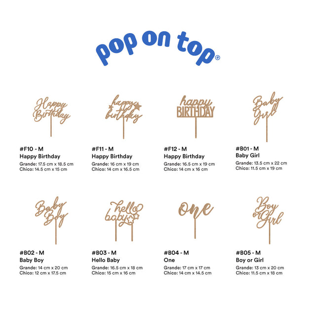 Cake Toppers - Mix / MDF