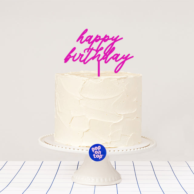 F02 Happy Birthday - Cake Topper