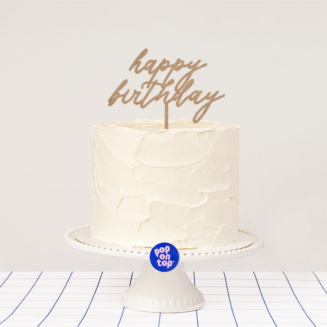 F02 Happy Birthday - Cake Topper