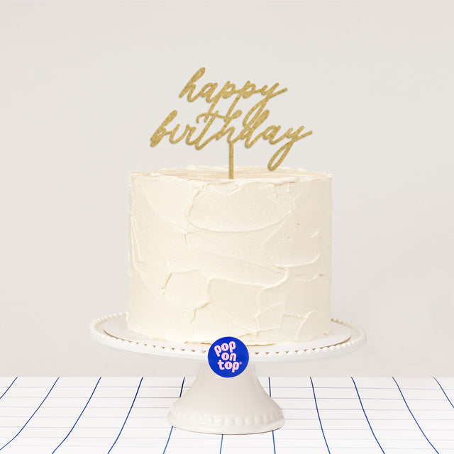 F02 Happy Birthday - Cake Topper