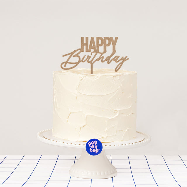 F04 Happy Birthday - Cake Topper