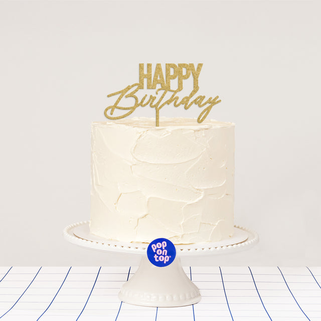 F04 Happy Birthday - Cake Topper