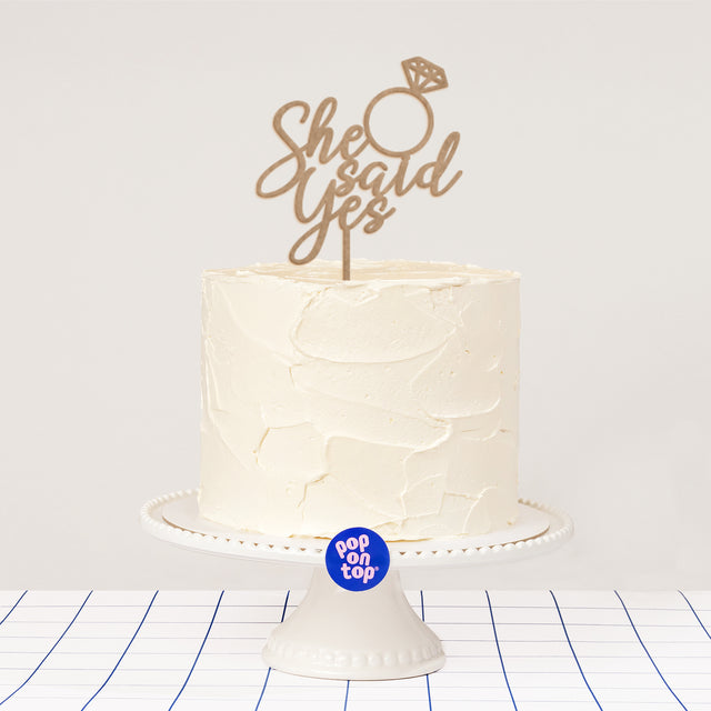 N05 She Said Yes - Cake Topper