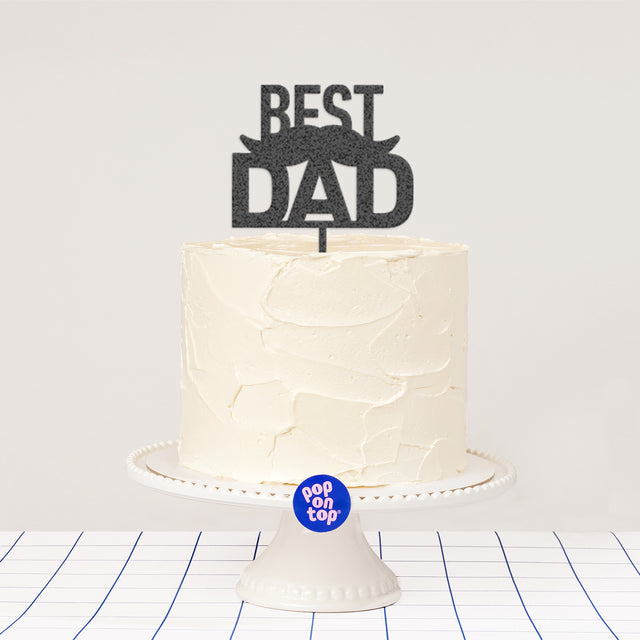 P13 Best Dad (bigote) - Cake Topper